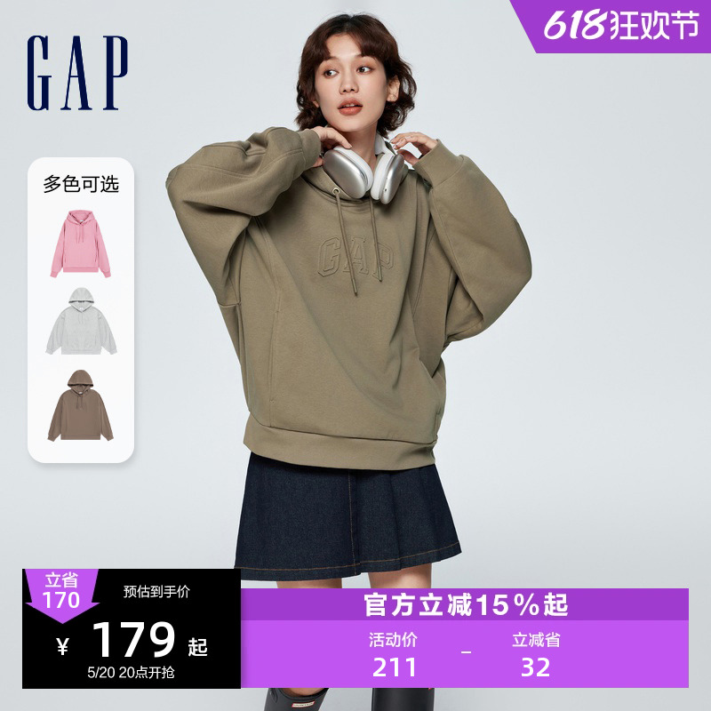 Gap女装春季3D浮雕logo慵懒