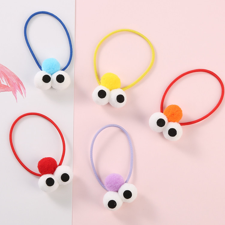 发圈 日韩 可爱_韩国秋冬款可爱卡通大眼怪发绳日韩扎头发发圈头绳