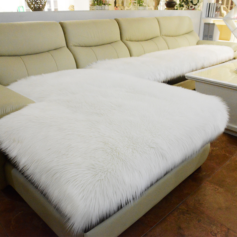 长毛绒沙发垫定做欧式真皮防滑仿羊毛沙发坐垫冬季加厚飘窗垫地毯