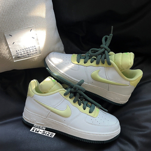 向往体育 Nike耐克Air Force1白绿AF1耐磨空军一号板鞋FB7402-100