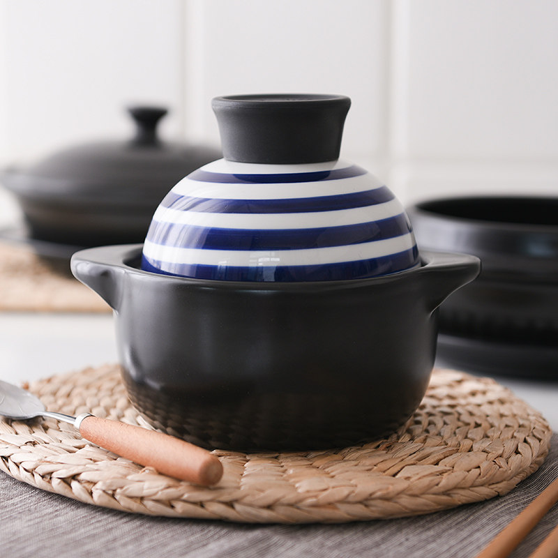 陶瓷煲单人砂锅小号婴儿炖汤锅家用明火专用瓦罐宝宝迷你隔水炖盅