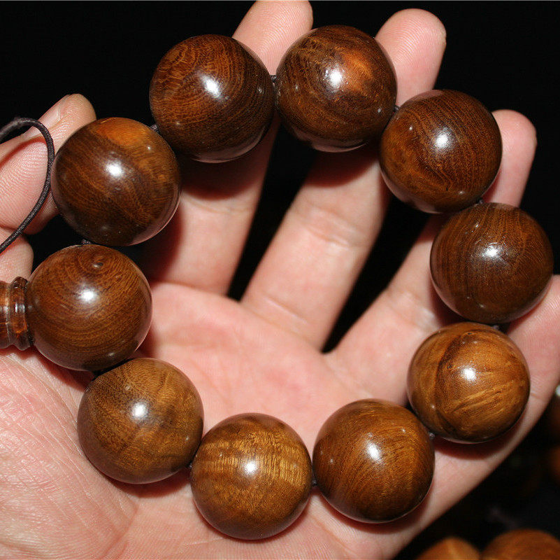 疯狂秒杀2.5cm纯手工麻梨疙瘩串珠小叶鼠李木佛珠念珠手串手把件