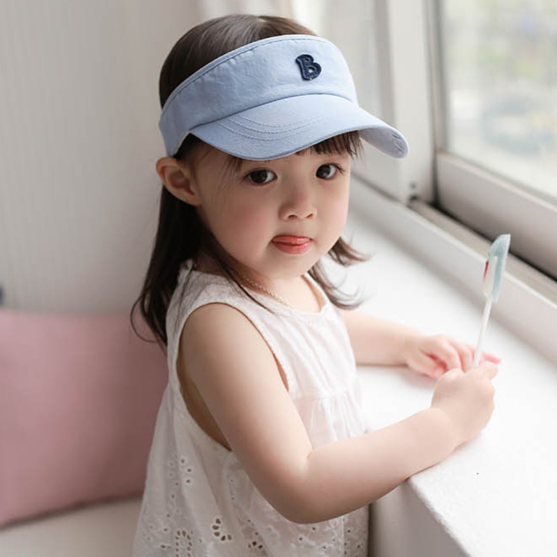 韩国宝宝防晒帽子夏季薄款儿童空顶遮阳帽婴童鸭舌帽男童帽女童