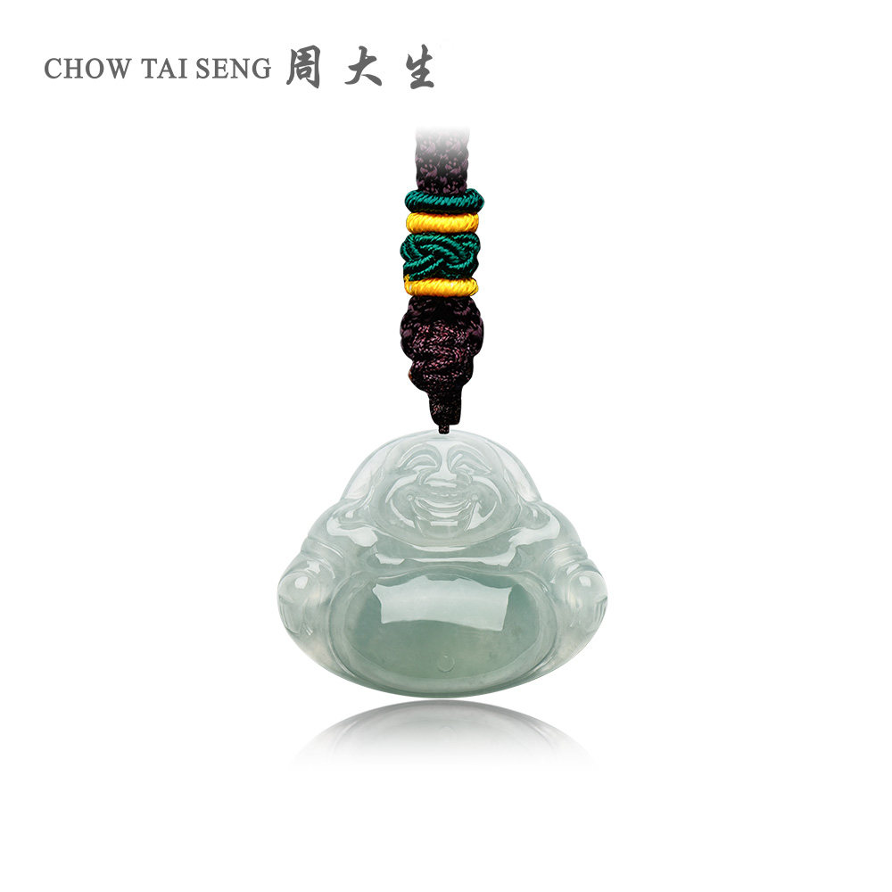 周大生旗舰店的优惠券大全—周大生天然翡翠吊坠冰种带绿佛公挂坠玉石