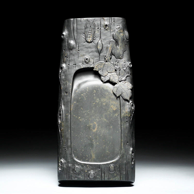 中国歙砚正宗老坑金晕籽料高档原石砚台文房四宝书法专用送礼端砚