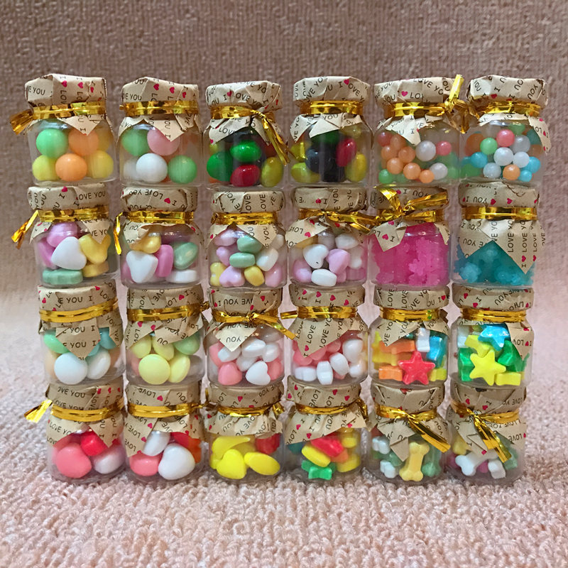 韩式创意漂流瓶星星款学生DIY压片儿童学生休闲零食糖果 60瓶包邮
