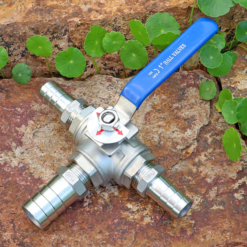 定制创意diy304不锈钢t型球阀三通花园软管宝塔接头分水器分流阀