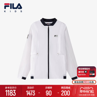 FILA KIDS斐乐童装男大童外套2024夏季新款儿童高尔夫运动上衣潮