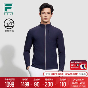 UPF50+防晒衣丨FILA斐乐官方男士长袖2024夏季新款高尔夫运动外套