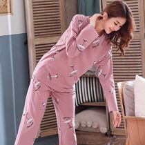 Pajamas women winter long-sleeved home service spring and autumn Korean student cute cartoon suit summer