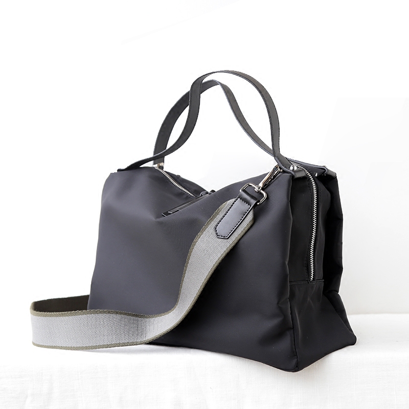 2019 Spring and summer new pattern Korean Edition locomotive nylon cowhide oxford portable One shoulder canvas Shoulder strap Female bagin the Leather/Lady bags/Men's bag, Ms. bags category - from Buy2taobao.com to provide professional Taobao agent buy service