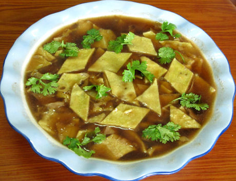 特色谷特产网:东北特产辽宁朝阳凌源农家自制纯手工绿豆饹馇煎饼125克