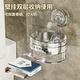 吸盘烟灰缸不锈钢挂阳台带盖防灰飞厕所卫生间壁挂烟盒香烟放置架