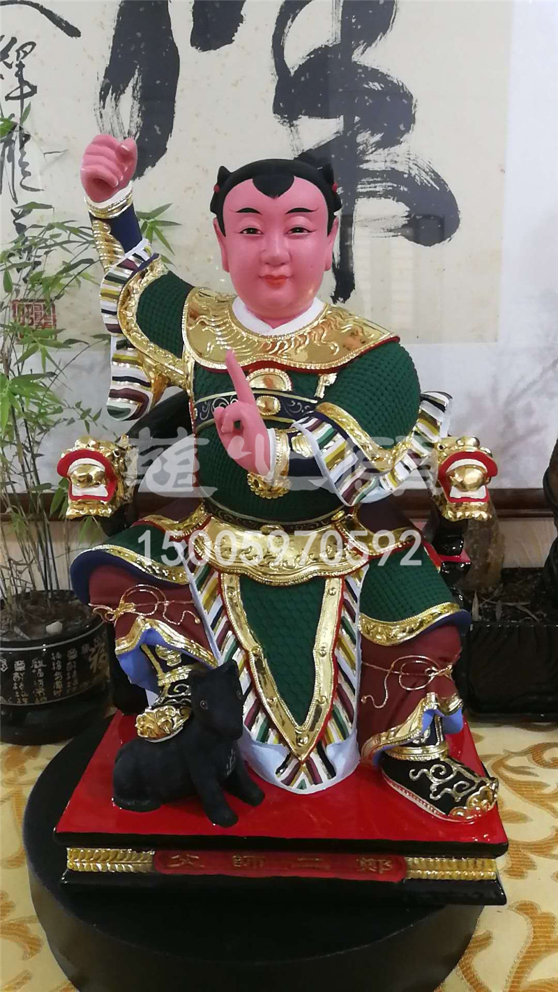 慈心願郑二师傅神像木雕香樟木田都元帅郑二相公王老先生探花府