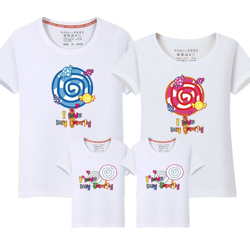 亲子装夏装一家三口2022新品潮全家庭春装母女母子装短袖大码t恤