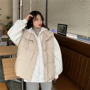羽绒面包服女韩版宽松秋冬季棉衣袄马甲学生两件套外套设计感小众