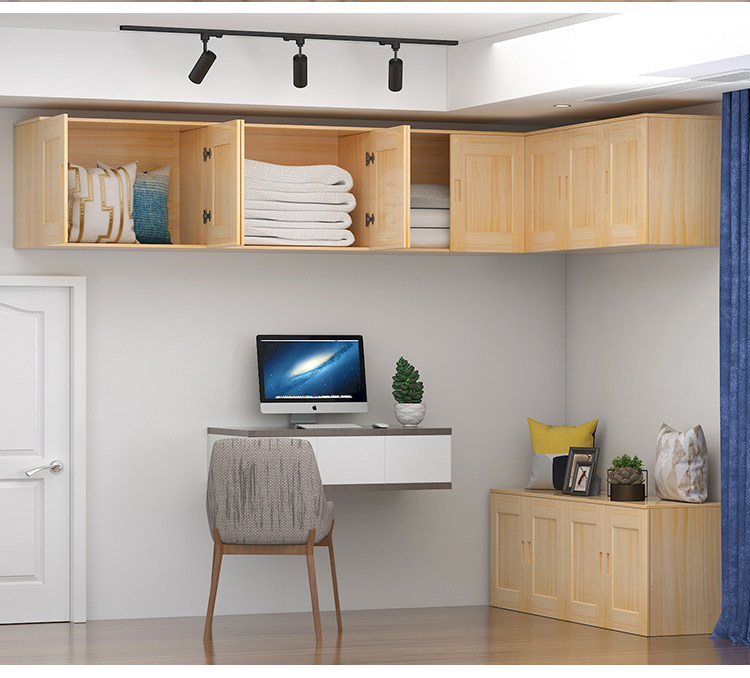 吊柜墙壁柜实木卧室客厅挂墙式放棉被衣柜顶柜壁柜收纳柜子储物柜