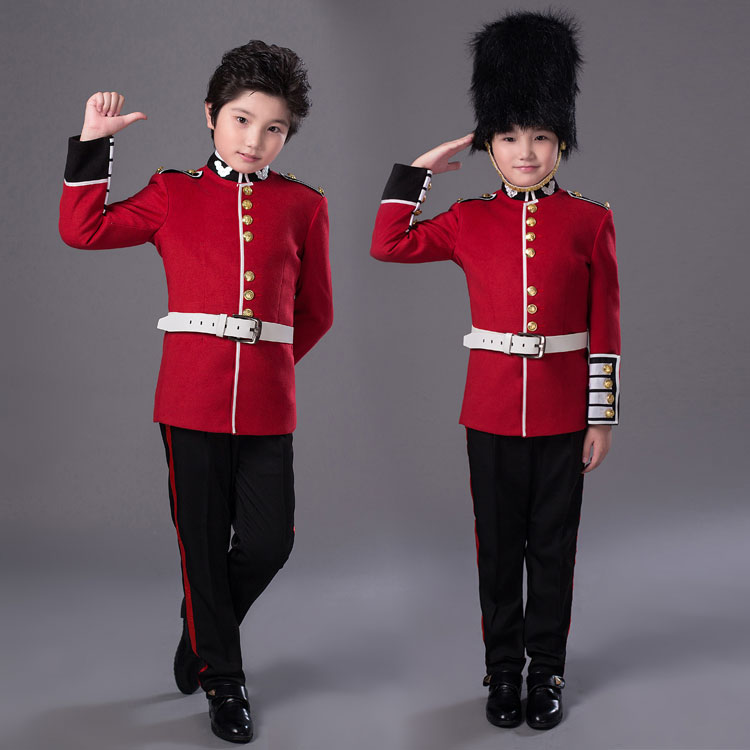 皇家卫兵童装英国皇家卫队演出服六一儿童仪仗队服装宫廷表演服