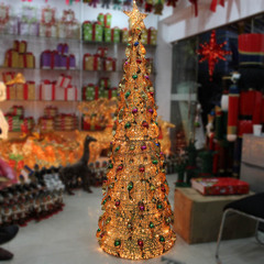 圣诞节装饰品铁艺树发光铁树网树装饰树节日商场场景创意道具摆件