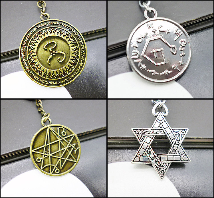 克苏鲁神话阿萨托斯之印钥匙扣项链哈斯塔死灵之书动漫周边饰品酷