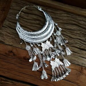 新款贵州苗族苗银头饰项圈少数民族银饰帽簪子侗族项圈包邮