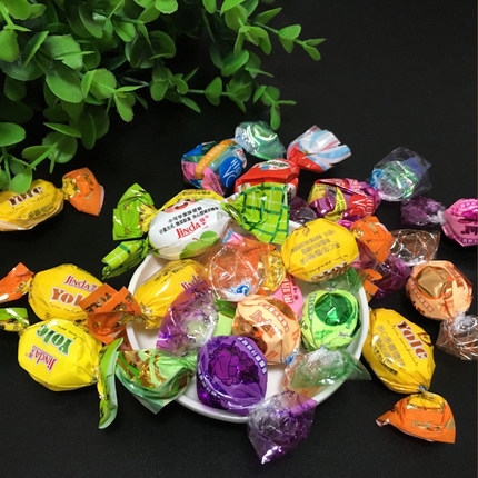 锦大夹心水果糖500克混装口味婚庆喜糖结婚糖3斤包邮休闲零食年货