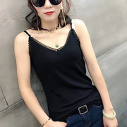 Camisole women's Korean version of the new V-neck lace lace suspenders bottoming shirt is thin inside the vest shoulder strap adjustment