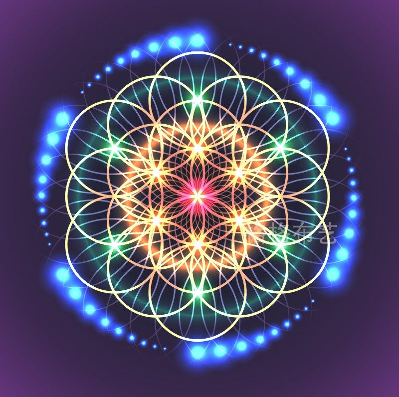 定制加厚推牌布桌布 桌游桌布 直播背景布 塔罗布 生命之花能量布