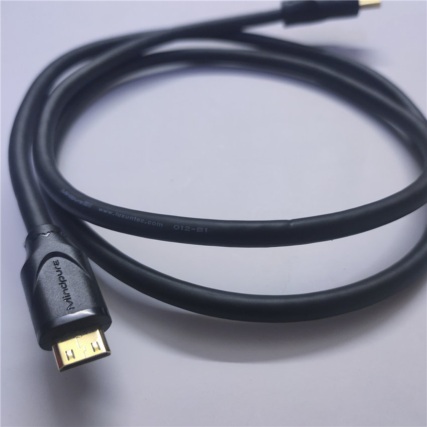 mini hdmi转hdmi 4k高清线佳能canon单反相机连接电视投影仪eos转换