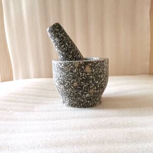 天然麦饭石捣蒜器家用石臼蒜臼子蒜窝子捣药罐剥蒜器研磨器包邮