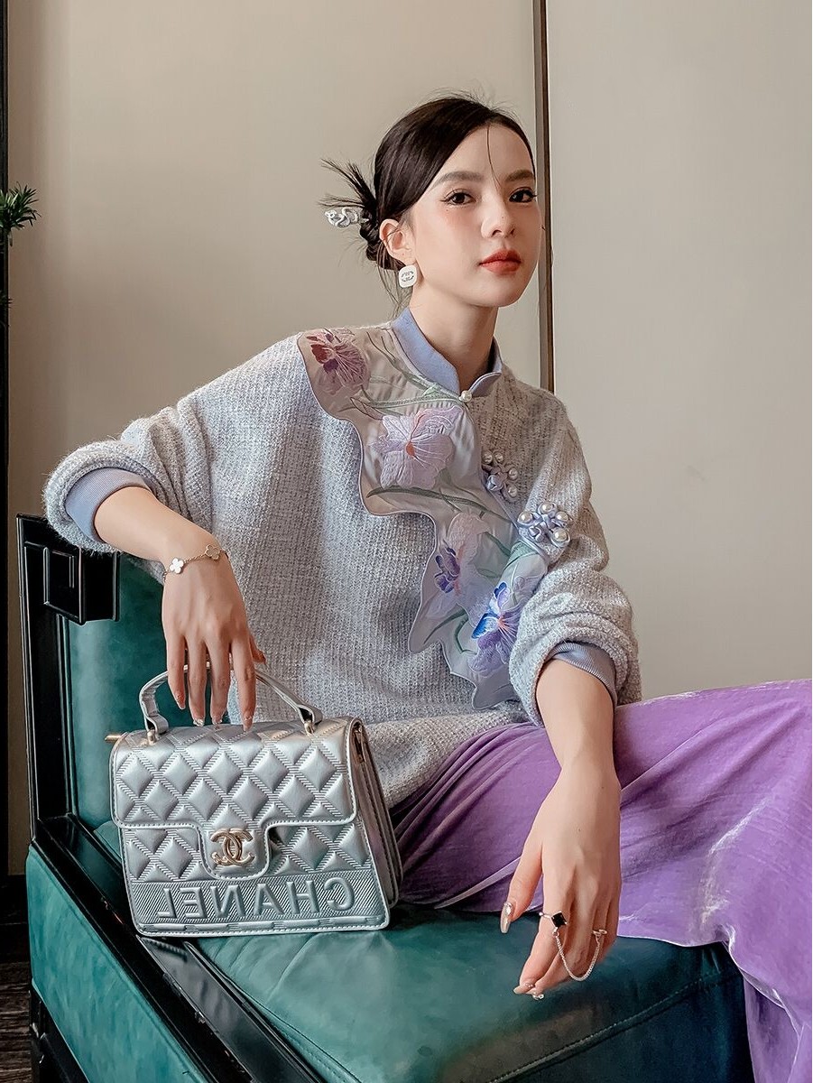 唐装女中国风改良汉服秋冬新中式女装汉元素毛衣冬装旗袍盘扣上衣