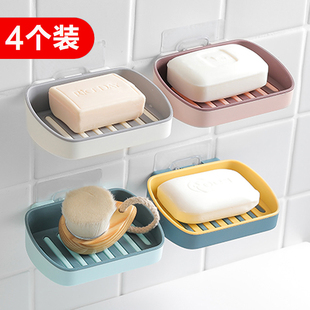 吸盘肥皂盒免打孔壁挂创意家用卫生间大号吸壁式香皂盒沥水肥皂架