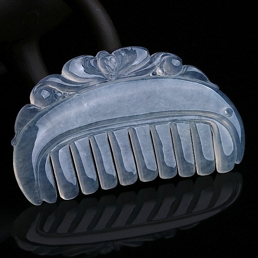 [源头好货-四会]老坑冰种翡翠a货梳子吊坠 7.98克