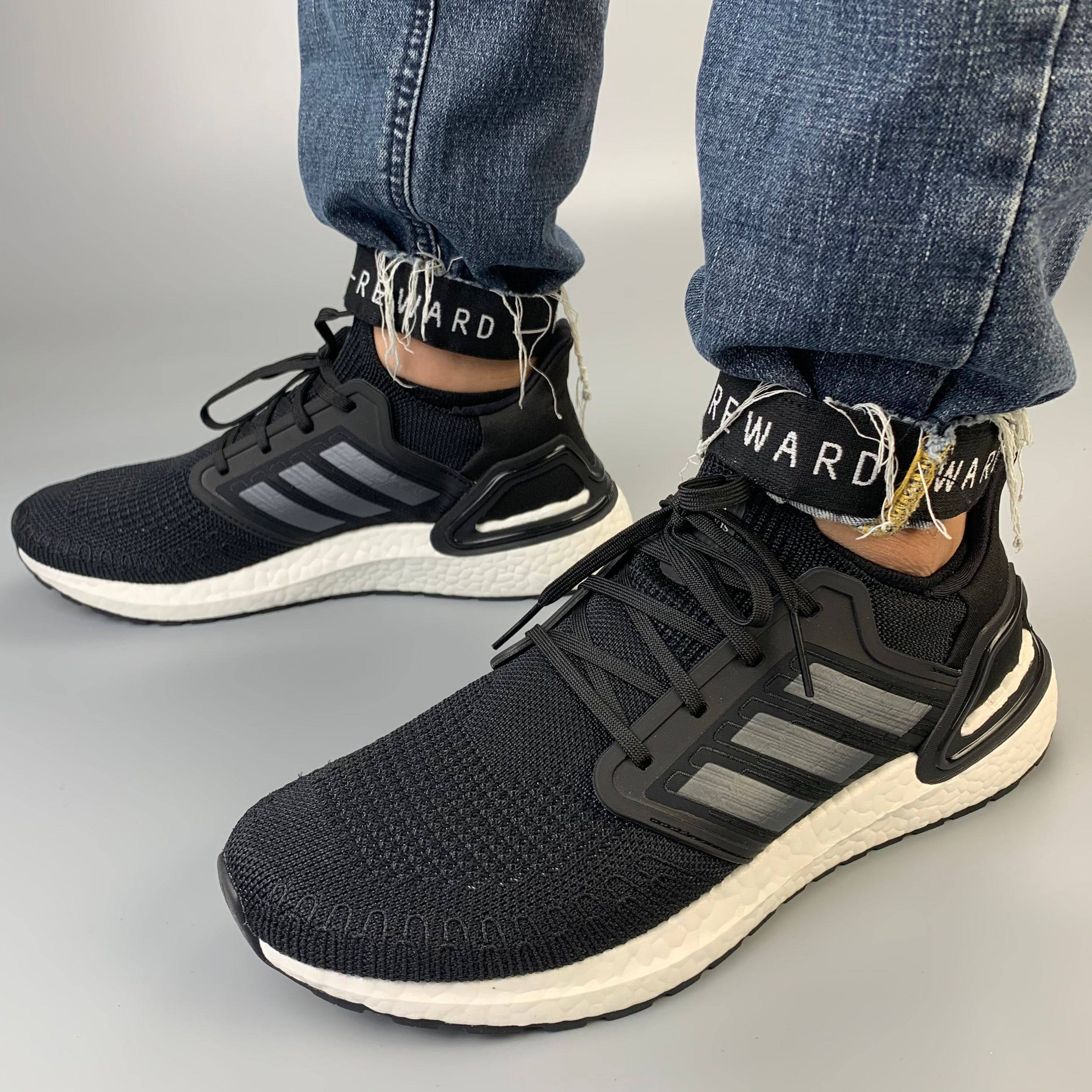 adidas ultraboost 2020 ub20男女黑白运动跑步鞋ef1043 ef1042