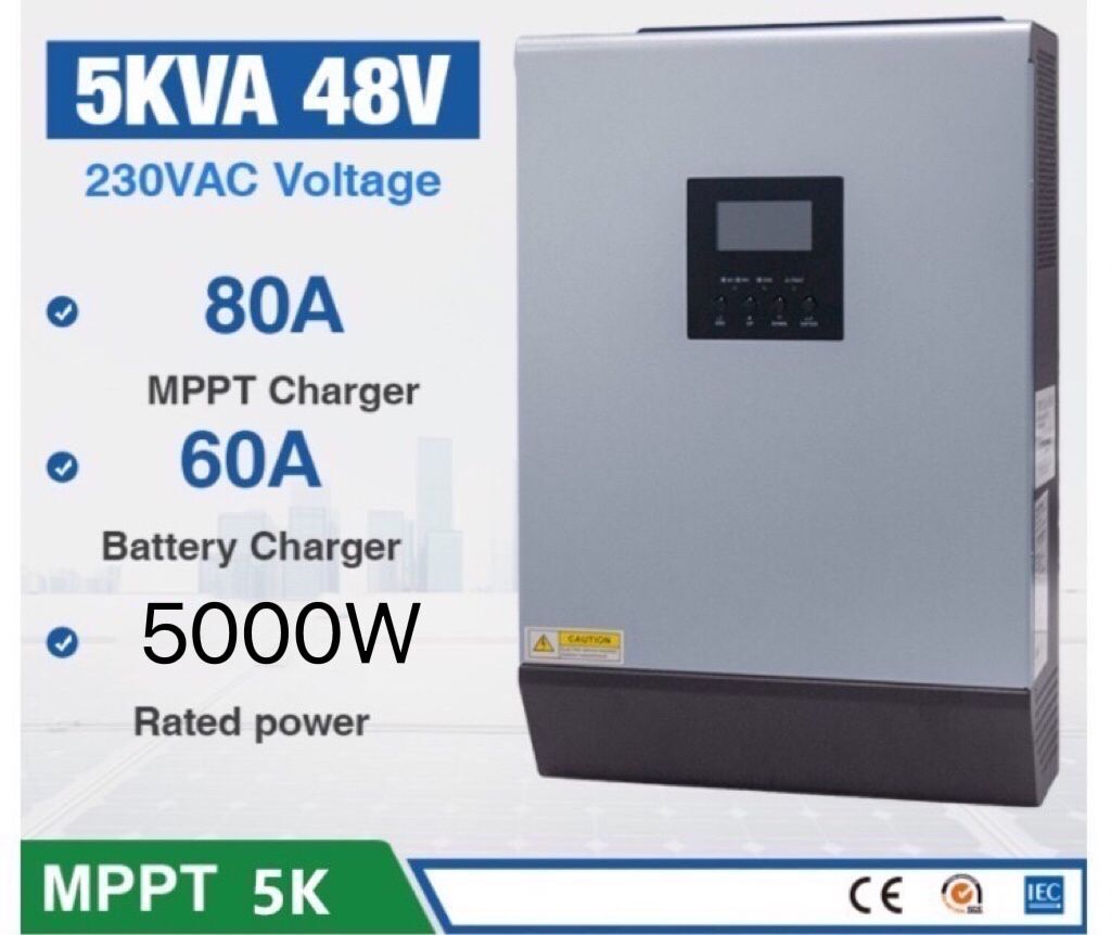 太阳能控制逆变器一体机5KW光伏离网发电储能系统48V转220V 80A