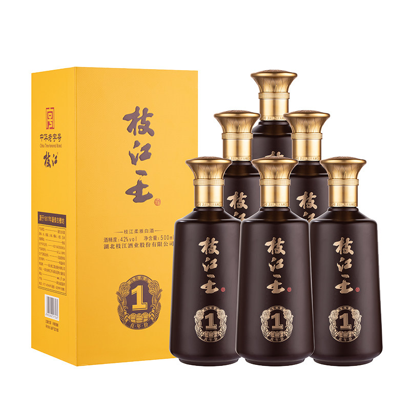 枝江_枝江王真年份1浓香型白酒42度500ml*6瓶纯粮固态发酵经典柔和