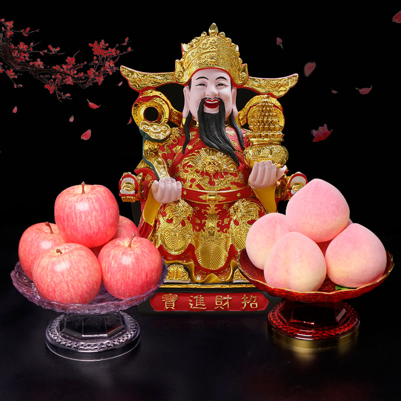 贡品仿真水果假食物食品供佛观音财神果盘用品祭祀装饰摆件苹果