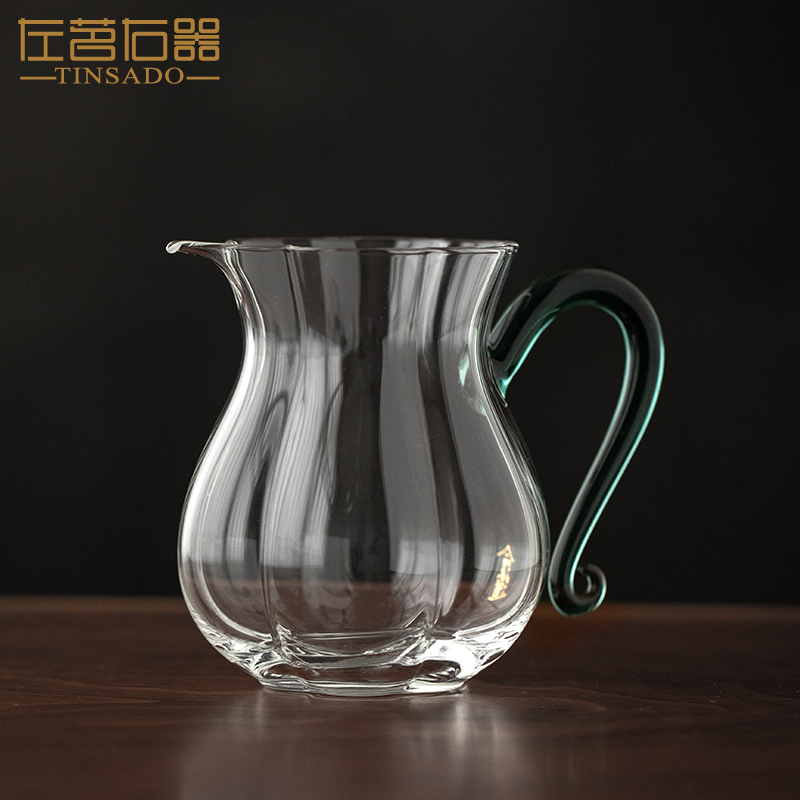 左茗右器加厚玻璃公道杯耐热功夫茶具分茶器日式透明茶海大号匀杯
