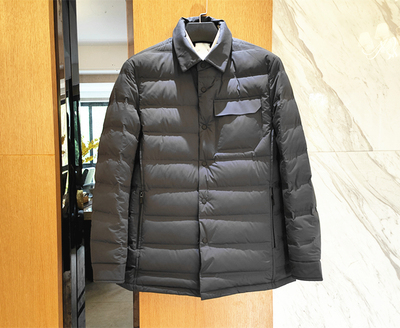 莎迟 22秋冬新款 男士轻奢翻领商务休闲轻量化白鹅绒羽绒服