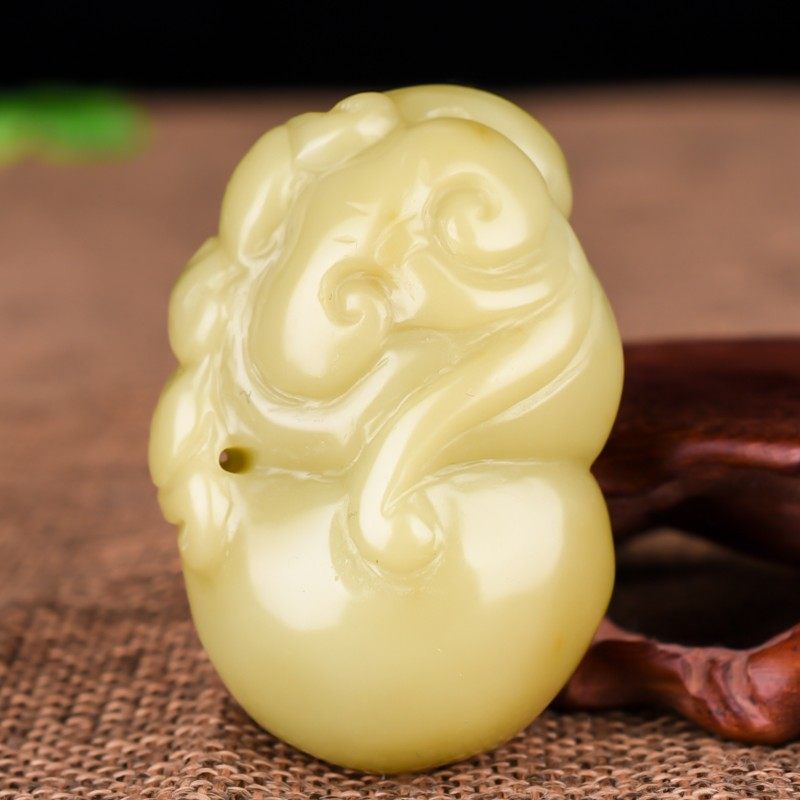 新疆和田玉糖料葫芦福禄寿吊坠男女款玉蝙蝠如意挂件玉石玉葫芦