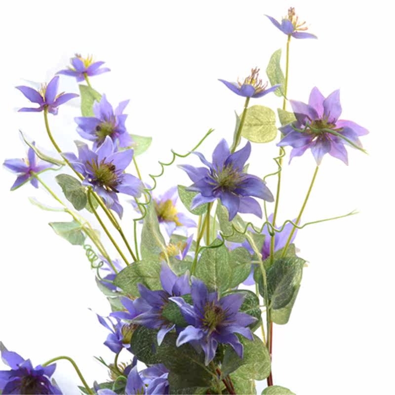 斯塔西铁线莲 仿真花装饰花艺套装 优雅高档盘绕藤蔓礼物摄影