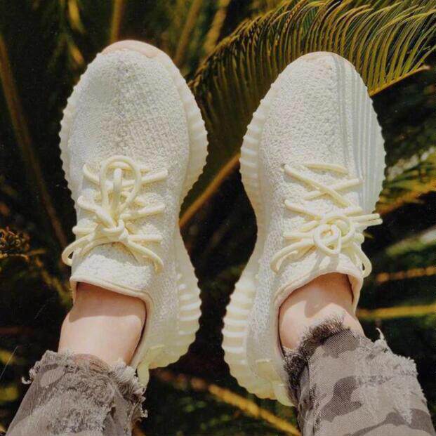 yeezy椰子鞋男350v2亚麻满天星黄油小白鞋女天使运动休闲跑步潮鞋