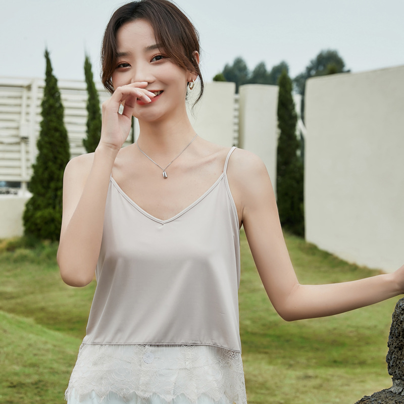 冰丝无痕白色内搭短款吊带小背心女夏打底防走光抹胸裹胸内衣薄款
