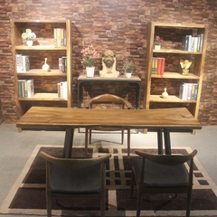 胡桃木实木烘干大板茶台桌简约现代新中式原木造型设计艺术办公桌