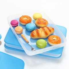 特百惠保鲜盒塑料盒水饺大密封冻饺子长方形食品透明冰箱收纳盒子