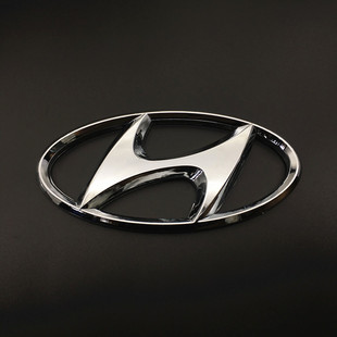 现代进口酷派车标飞思中网标 前后标尾标银色标志前h标贴
