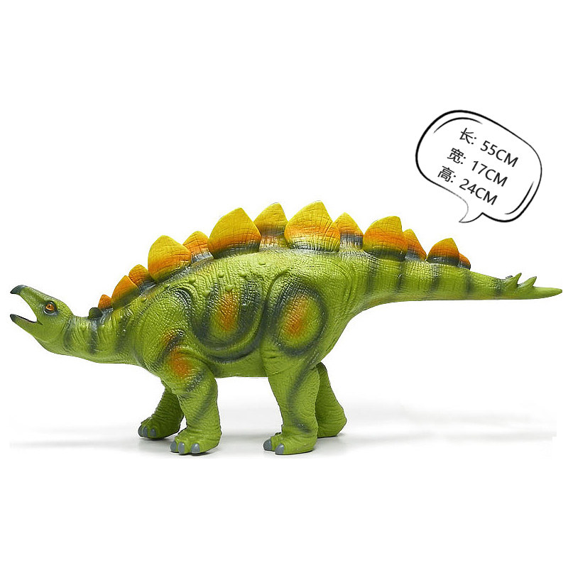 哥士尼 大号绿色恐龙 儿童软胶玩具霸王龙暴龙仿真模型三角龙剑龙