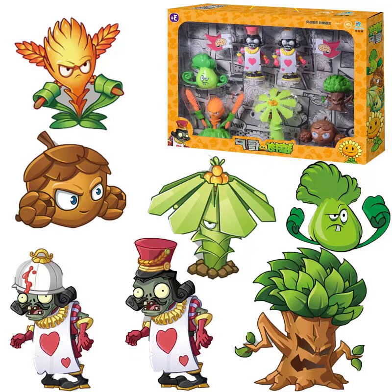 植物大战僵尸玩具扑克牌僵尸凤梨链刃潜行开口箭双枪松果树灵护卫