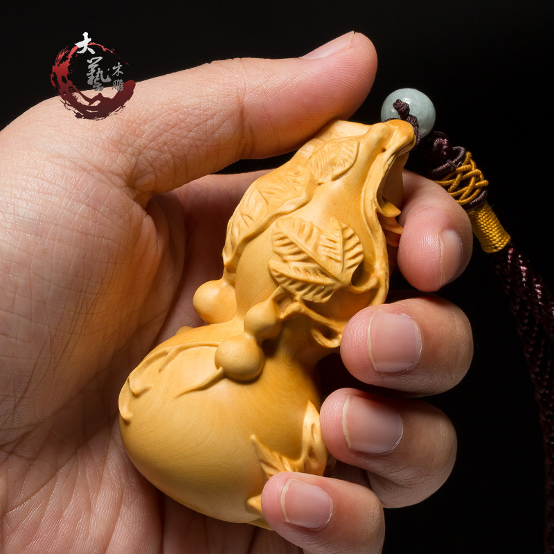 Boxwood carvings Wenwan Play Handle piece man solid wood Small pendant Take it with you Object Lucky gourd Pendantin the Home accessories , Carving , Woodcarving category - from Buy2taobao.com to provide professional Taobao agent buy service