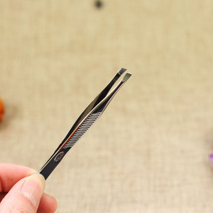 专业化妆师专用芳龄眉夹小圆头眉镊子眉钳小镊子不锈钢材质